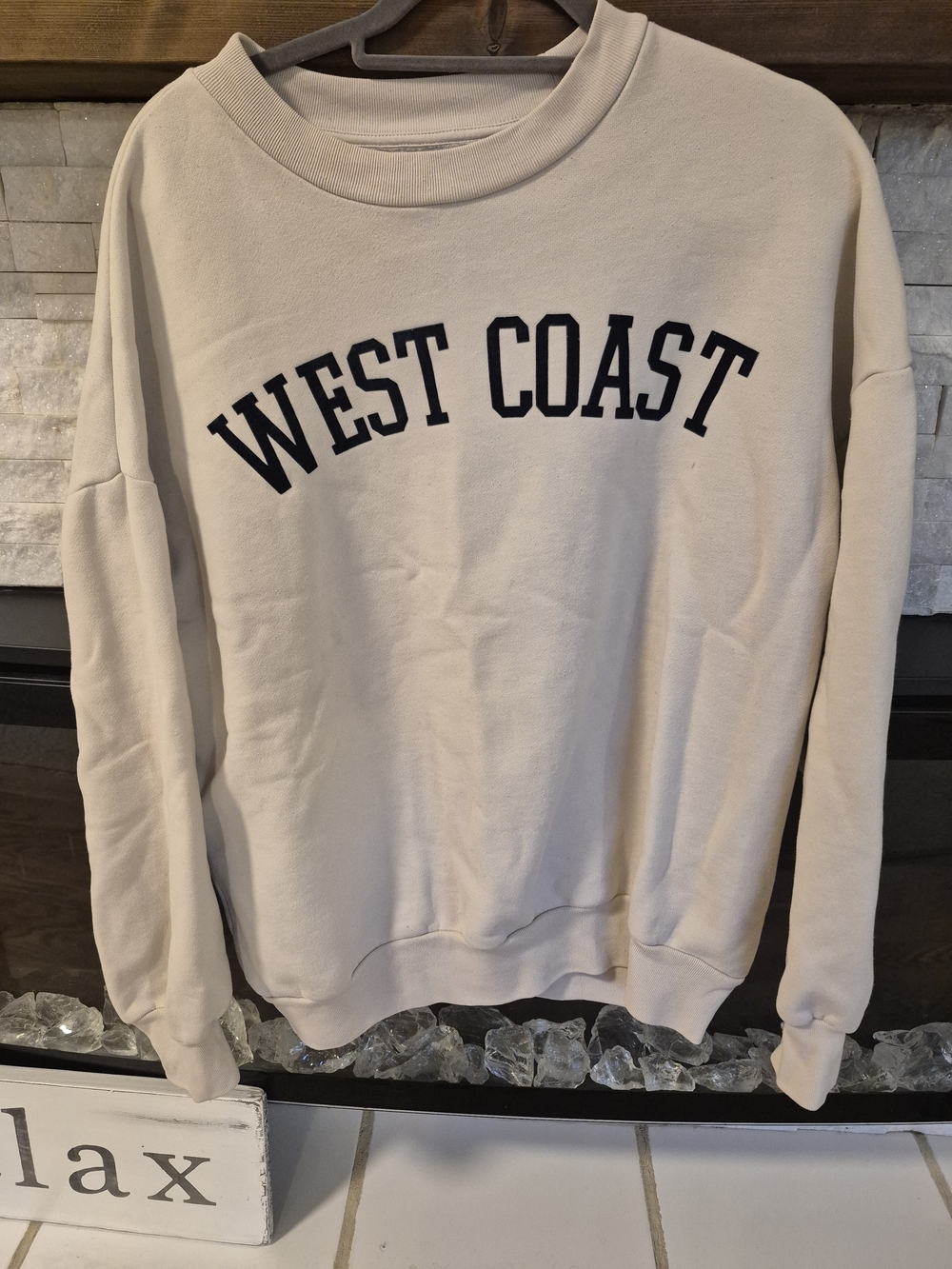 West Coast Cream Oversized Sweatshirt - Women